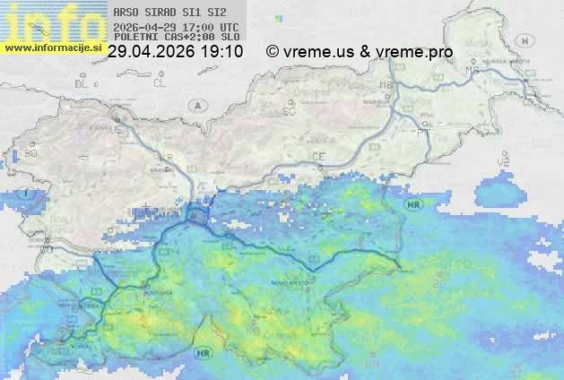 Radarska karta padavin