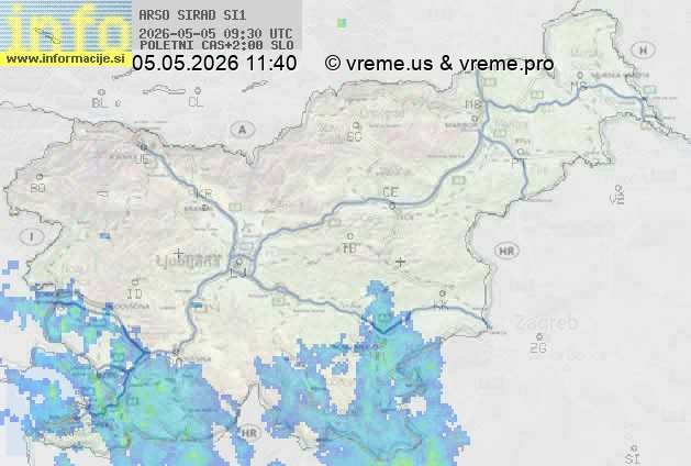 Radarska karta padavin