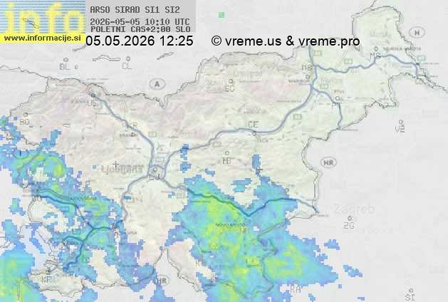 Radarska karta padavin