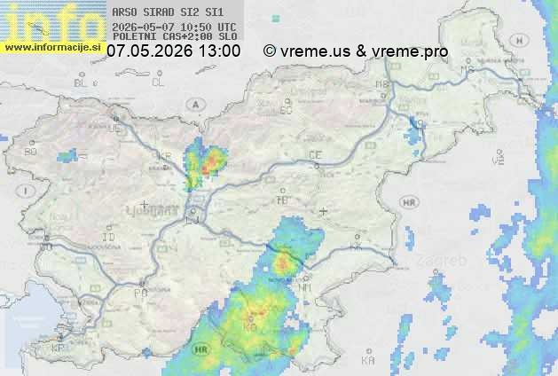 Radarska karta padavin