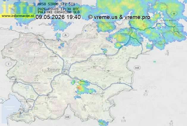 Radarska karta padavin