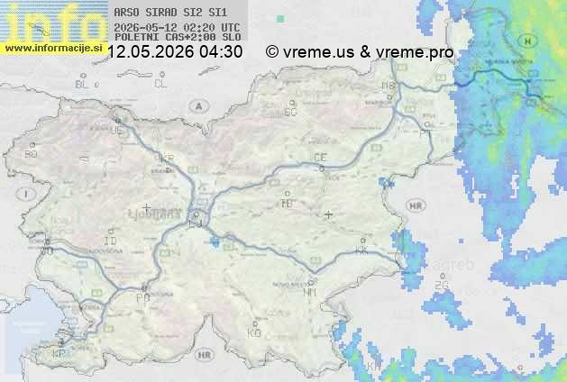 Radarska karta padavin