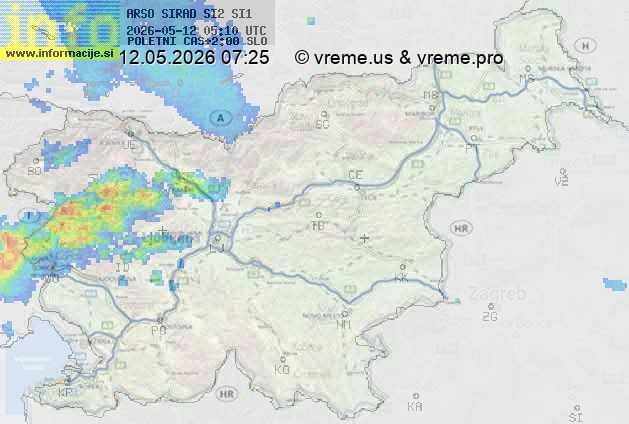 Radarska karta padavin