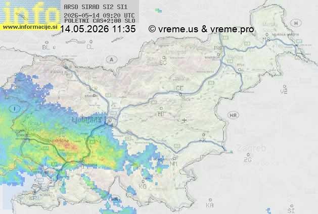 Radarska karta padavin