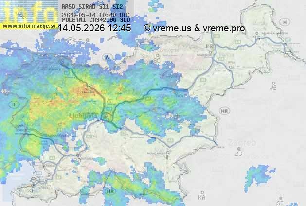 Radarska karta padavin