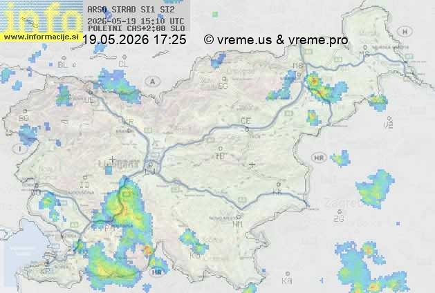 Radarska karta padavin