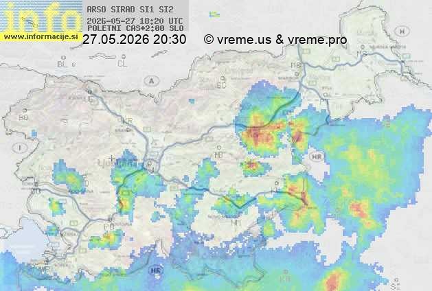 Radarska karta padavin