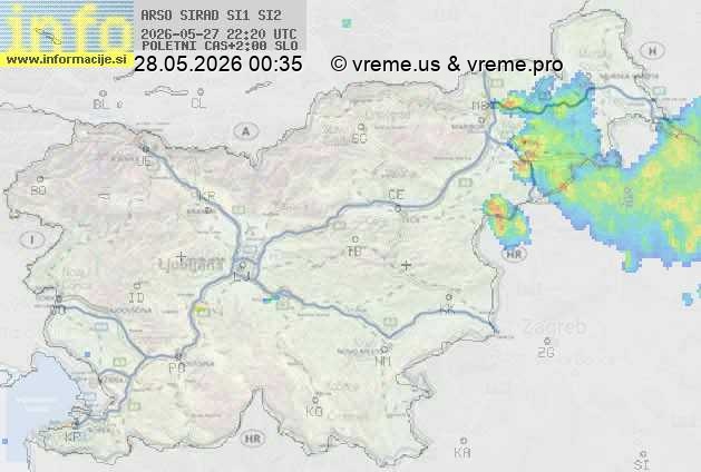 Radarska karta padavin