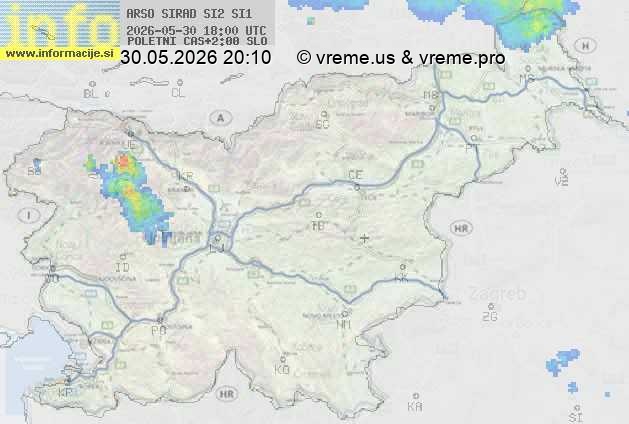 Radarska karta padavin