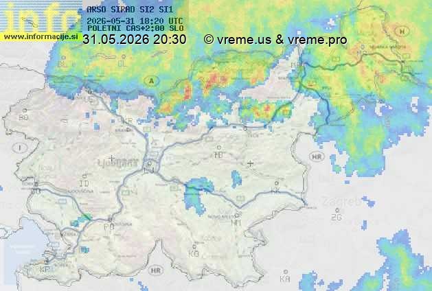 Radarska karta padavin