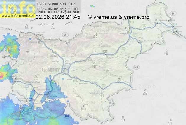 Radarska karta padavin