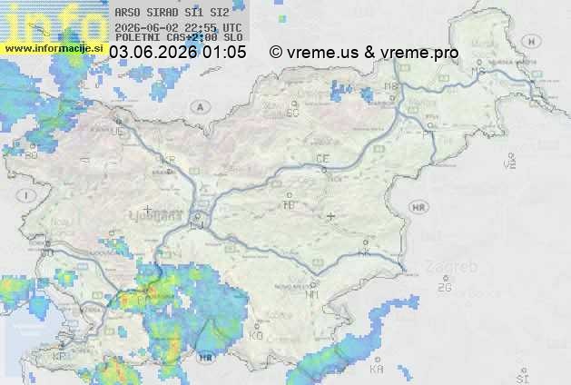Radarska karta padavin