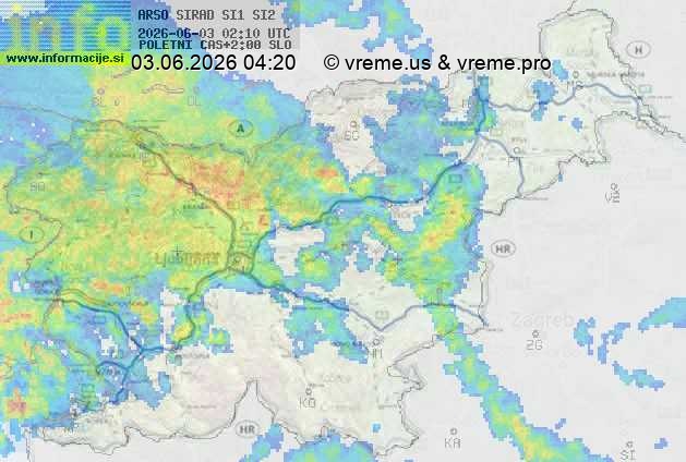 Radarska karta padavin