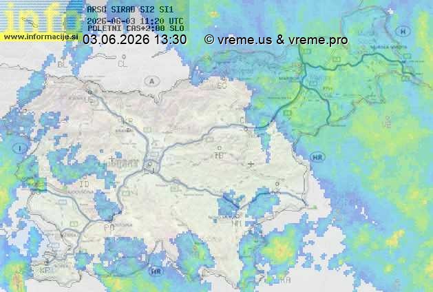Radarska karta padavin