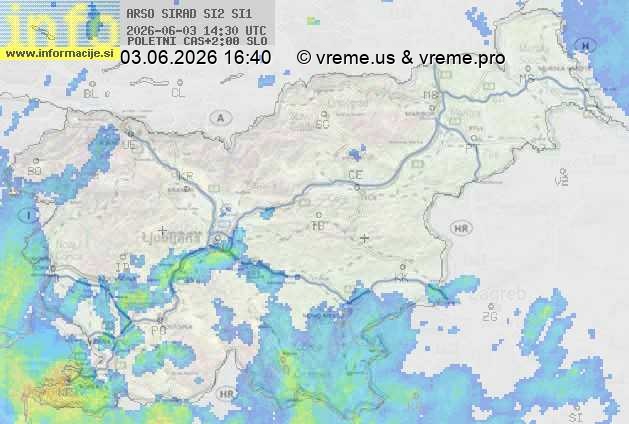 Radarska karta padavin