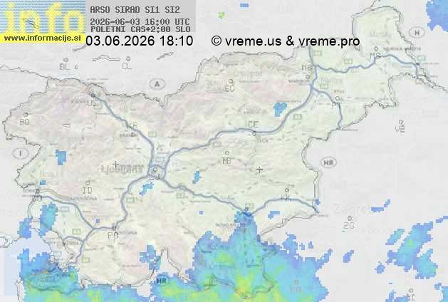 Radarska karta padavin