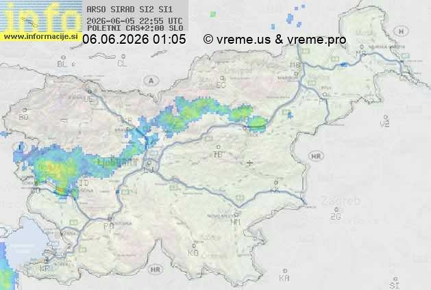 Radarska karta padavin