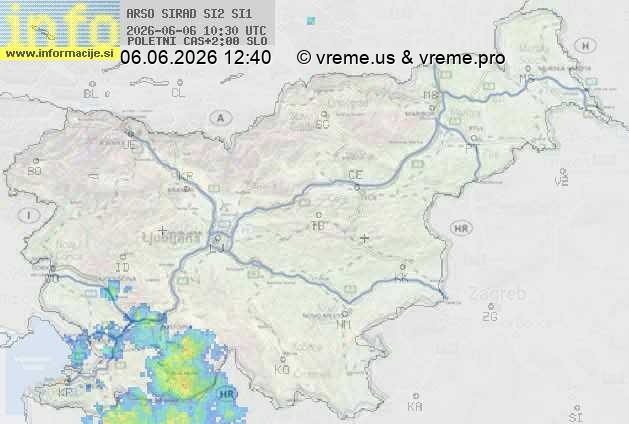 Radarska karta padavin