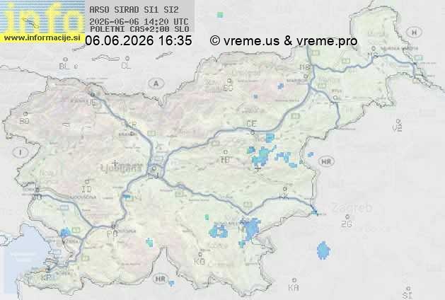 Radarska karta padavin