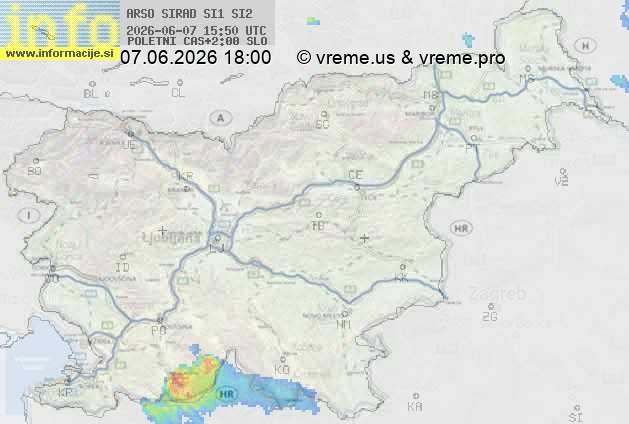 Radarska karta padavin