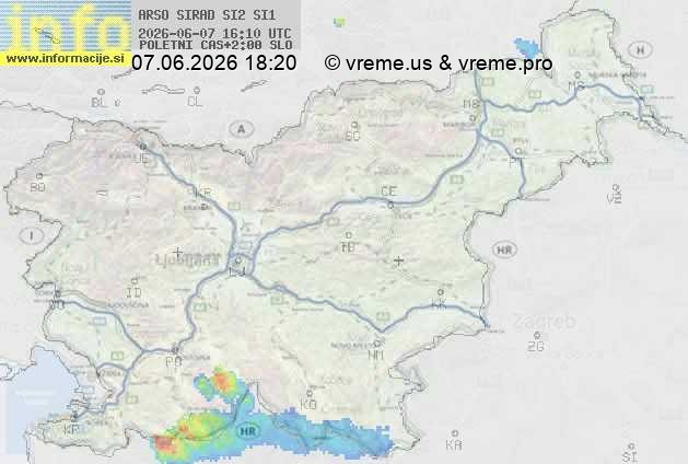Radarska karta padavin