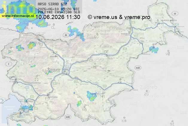 Radarska karta padavin