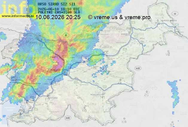 Radarska karta padavin