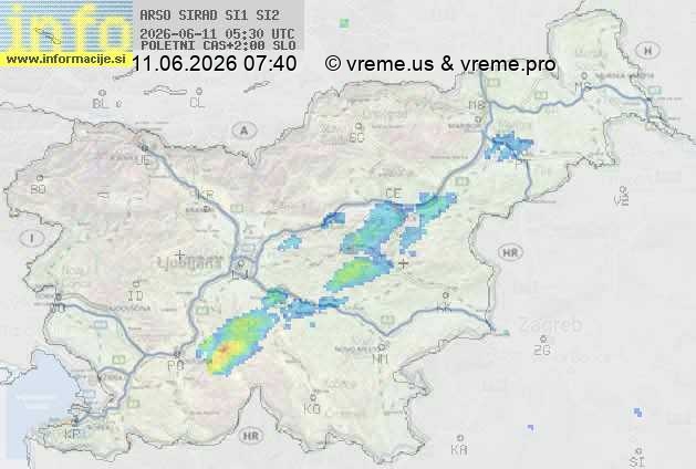 Radarska karta padavin