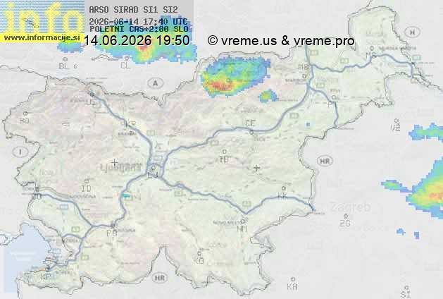 Radarska karta padavin