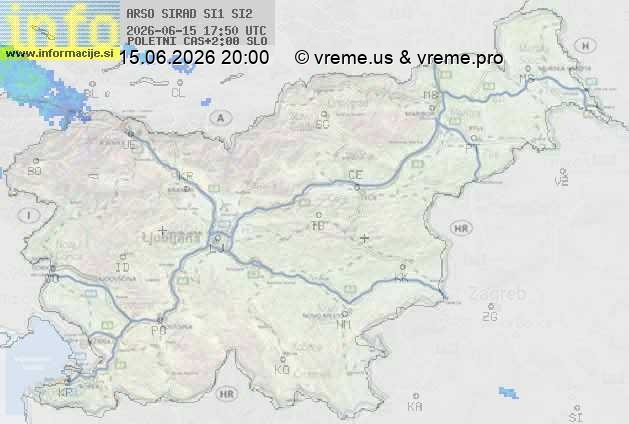 Radarska karta padavin