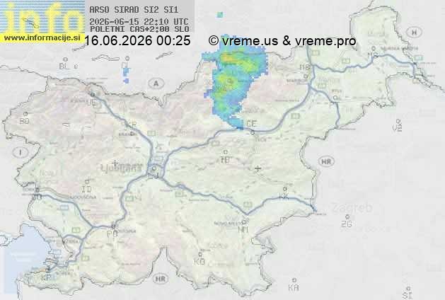 Radarska karta padavin