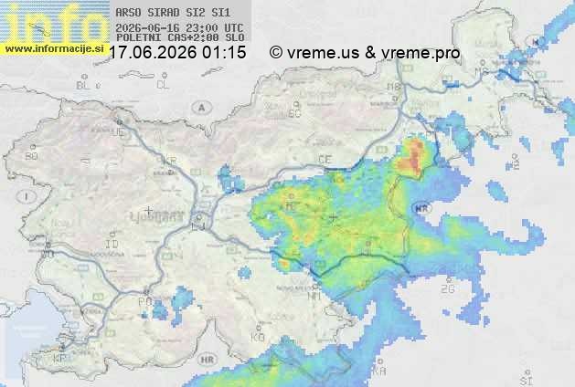 Radarska karta padavin