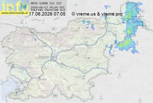 Radarska karta padavin