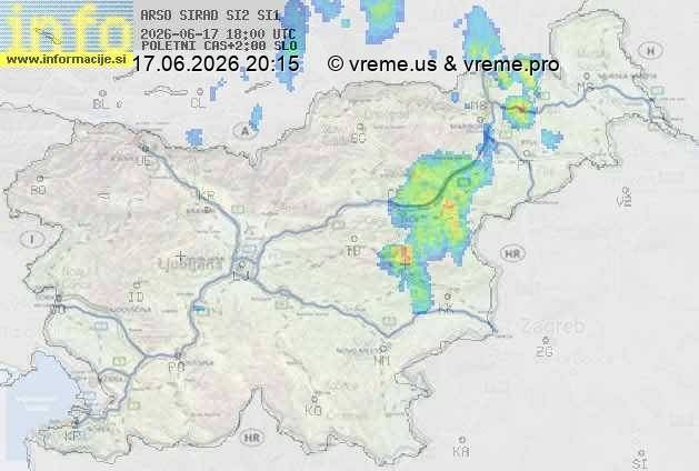 Radarska karta padavin