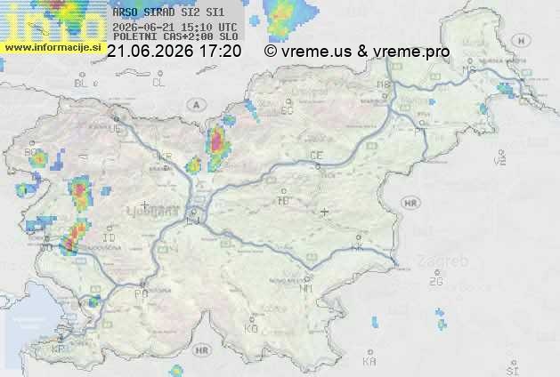 Radarska karta padavin