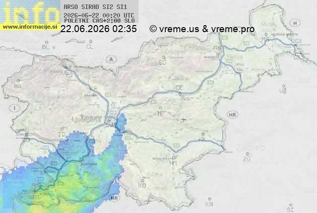 Radarska karta padavin