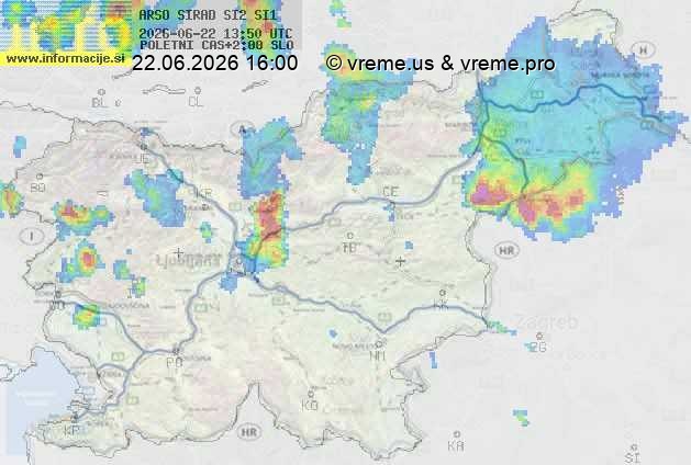 Radarska karta padavin