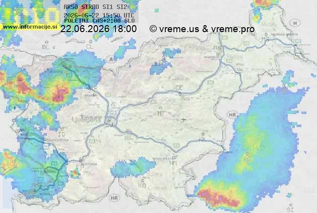 Radarska karta padavin