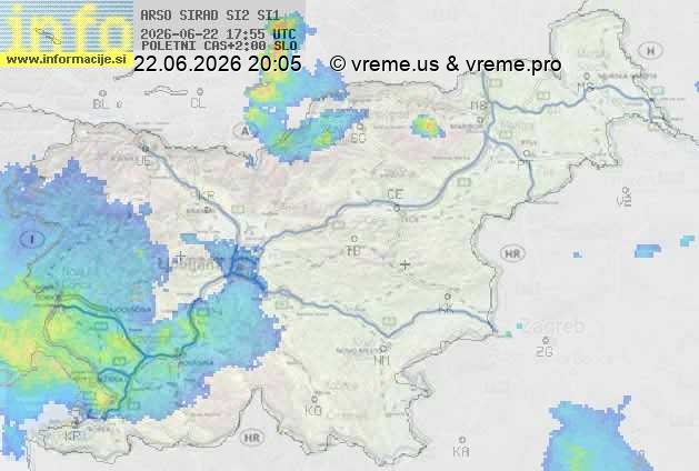 Radarska karta padavin