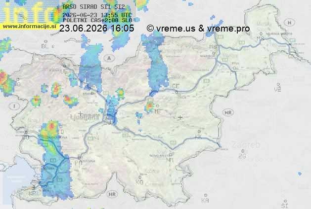 Radarska karta padavin