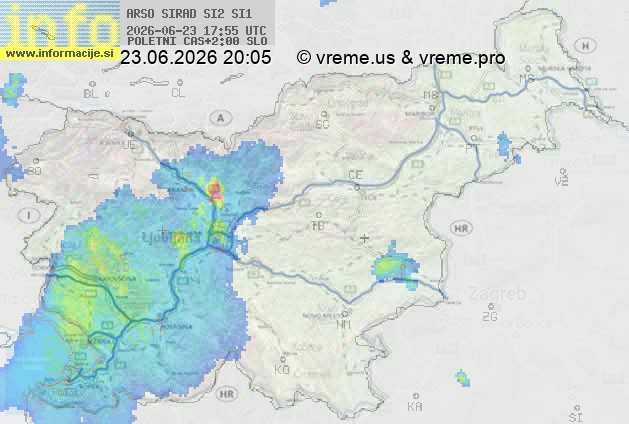 Radarska karta padavin