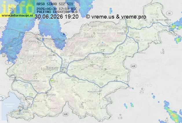 Radarska karta padavin