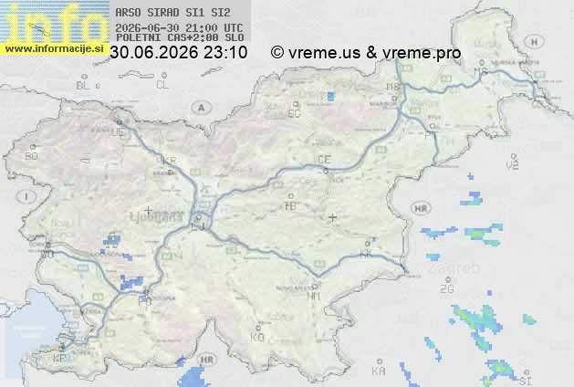 Radarska karta padavin