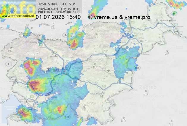 Radarska karta padavin