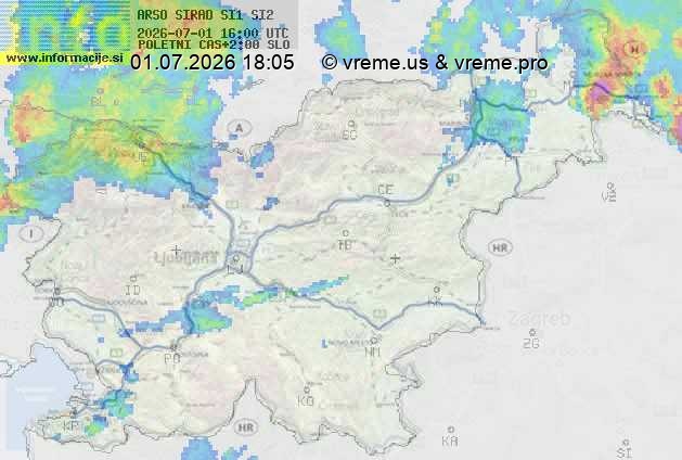 Radarska karta padavin