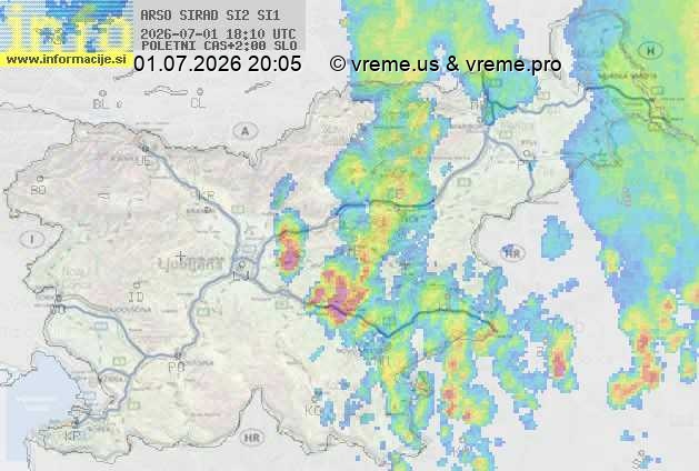 Radarska karta padavin