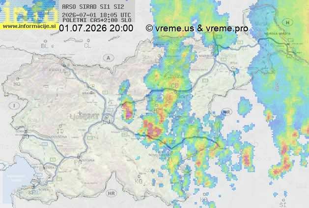 Radarska karta padavin