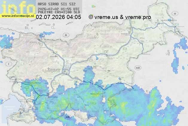 Radarska karta padavin