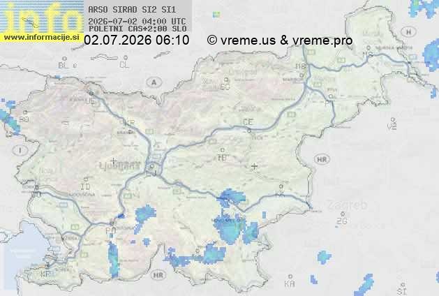 Radarska karta padavin