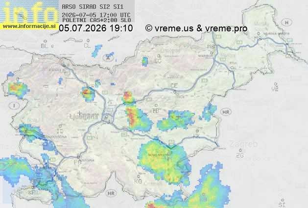 Radarska karta padavin